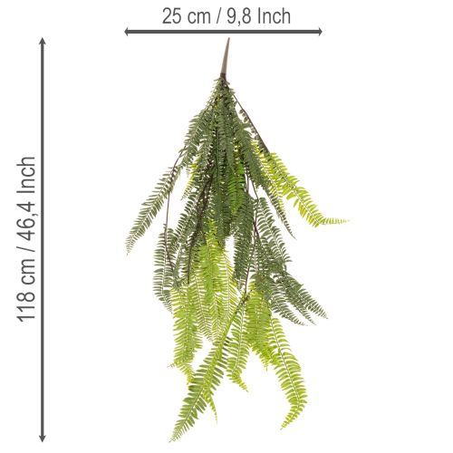 Samambaia artificial, ramo decorativo para colar e pendurar, 118 cm | Floristik24.pt