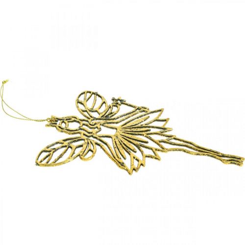 Floristik24 Decoração de árvore de Natal pingente de fada elfo dourado Alt.15cm 16 unidades
