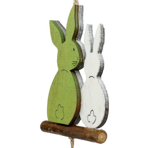 Itens Hanger bunny green, nature 39cm - 42cm 6pcs