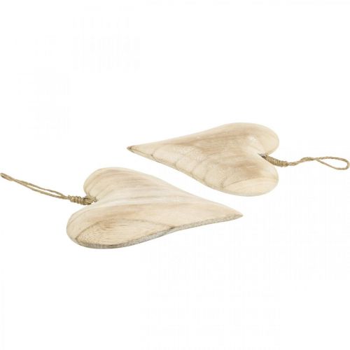 Itens Coração de madeira, coração decorativo para pendurar, decoração de coração Alt.16cm 2 unid.