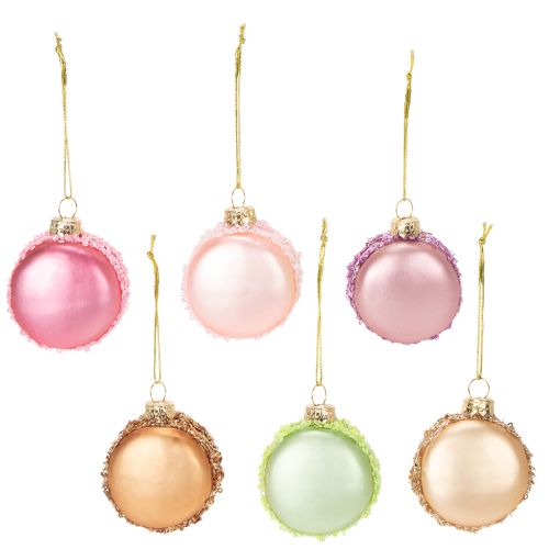 Enfeite de árvore de Natal em formato de macaron, 6 cm comprar | Floristik24.pt