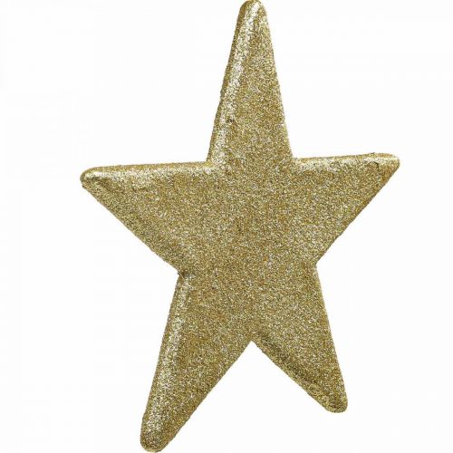 Itens Pingente de estrela de decoração de natal glitter dourado 30cm 2uds