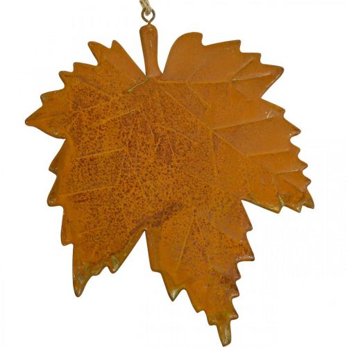 Itens Decoração de outono folhas de metal com aparência de ferrugem folha de bordo 6 peças