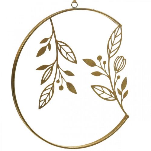 Itens Decoração de parede decoração de metal para pendurar ramos ouro Ø38cm