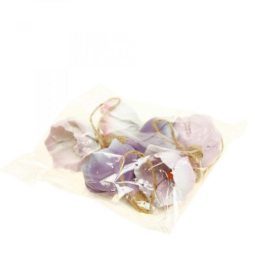 Floristik24 Cabide decorativo lírio do vale roxo branco Ø4cm A6cm 6 peças