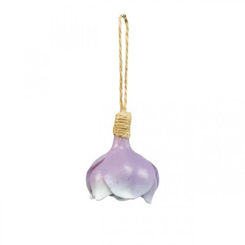 Floristik24 Cabide decorativo lírio do vale roxo branco Ø4cm A6cm 6 peças
