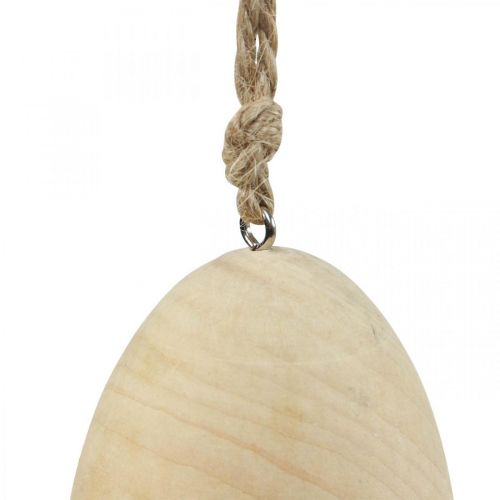 Ovos de madeira cabide de ovos deco natureza ovos de páscoa decoração de páscoa H8cm 6 peças