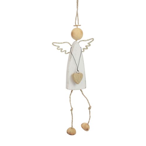 Pingente de anjo decoração de Natal para pendurar Alt.22cm 3 unidades
