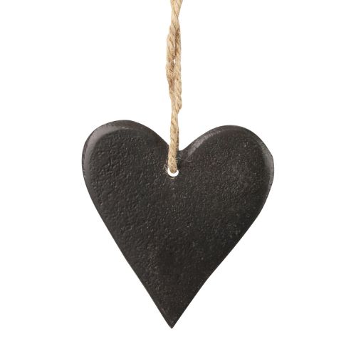 Itens Decoração suspensa coração de ardósia corações decorativos preto 7 cm 6 unidades