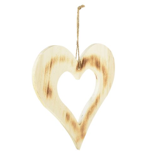 Itens Coração decorativo coração decorativo de madeira em coração queimado natural 25x25cm