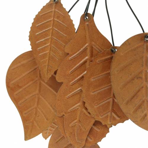Floristik24 Deco cabide folhas de outono pátina metal H25cm 2 peças