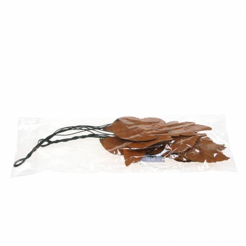 Floristik24 Deco cabide folhas de outono pátina metal H25cm 2 peças