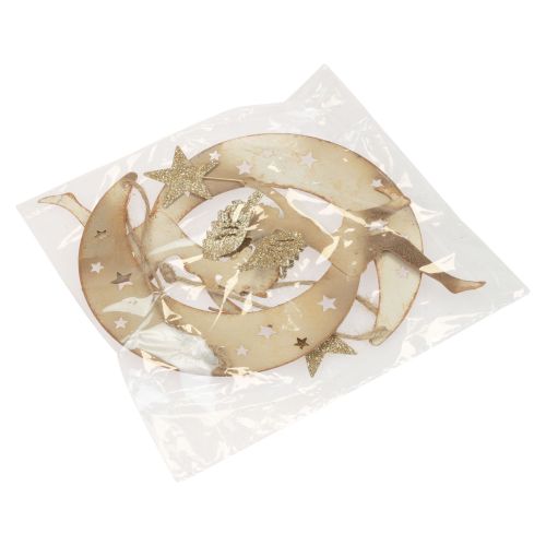 Itens Pingente de anjo estrela decoração de Natal para pendurar Alt.19cm 2 peças