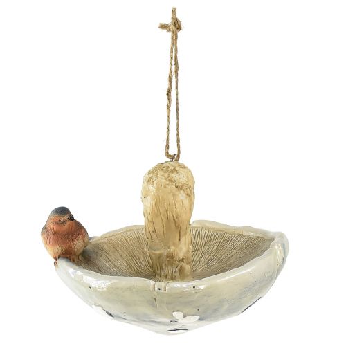 Itens Cogumelo decorativo com decoração de outono de pássaro para pendurar Ø15cm Alt.12cm