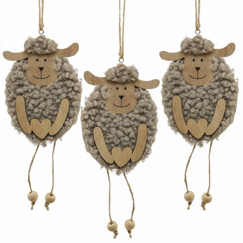 Decoração de páscoa cabideiro de ovelha fofinho 8,5×1,5×20cm 6uds