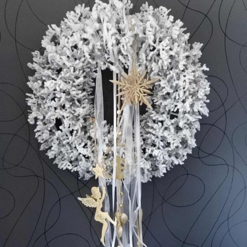 Floristik24 Floco de neve, decoração da árvore de Natal, decoração da janela Natal Dourado 12cm 4uds