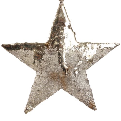 Floristik24 Decoração suspensa estrela metal decoração de natal prata 15,5 cm 3 unidades