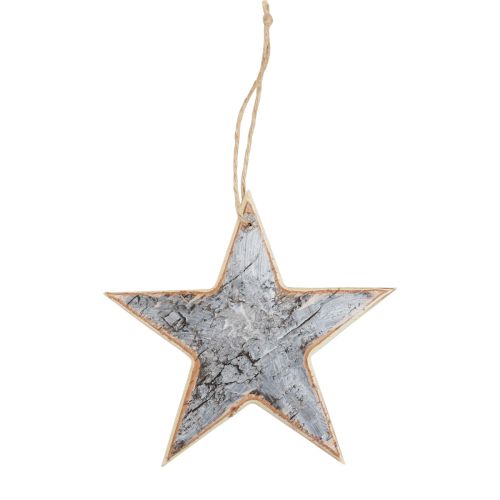 Floristik24 Cabide decorativo de madeira com estrelas decoração rústica madeira branca Ø15cm