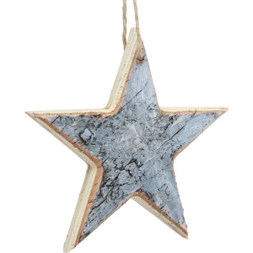 Itens Cabide decorativo de madeira com estrelas decoração rústica madeira branca Ø15cm