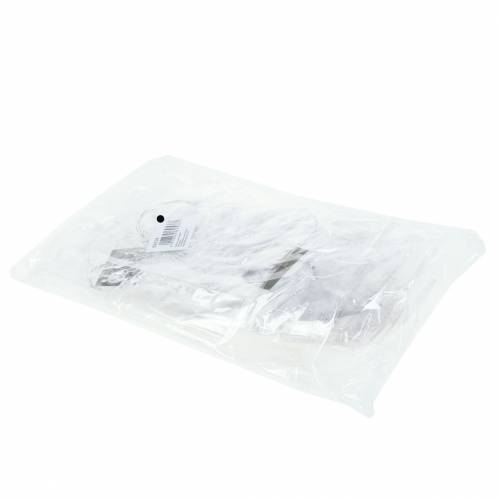 Floristik24 Floco de neve para pendurar 11cm transparente, purpurina 12uds