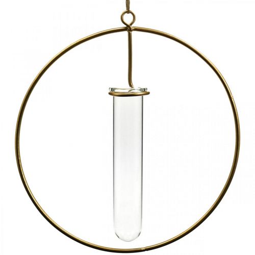 Itens Anel decorativo para pendurar proveta metal dourado Ø16cm 4uds