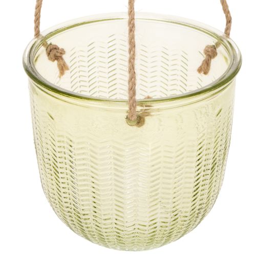 Vaso de vidro para pendurar, vaso de vidro decorativo, estilo retrô, verde/marrom, 14,5 cm, 2 peças | Floristik24.pt