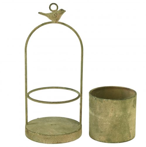 Itens Vaso suspenso vaso de flores para pendurar vintage verde Ø10,5cm