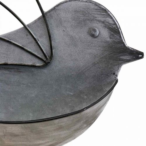 Floristik24 Vaso de parede de pássaro de metal pendurado para pendurar 34 × 22 cm