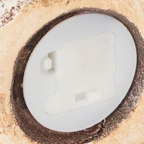 Itens Casa rústica de cerâmica com LED brilhante, ideal para decoração de mesa, 15 cm, 2 peças.