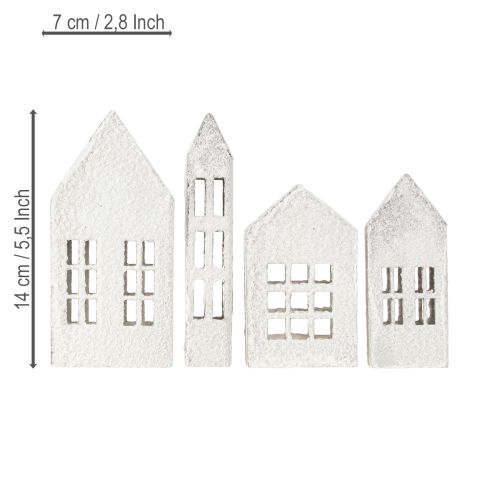 Itens Casas em miniatura para decoração de interiores e ambientação, muito decorativas, design atemporal para a casa, 14 cm, 4 peças