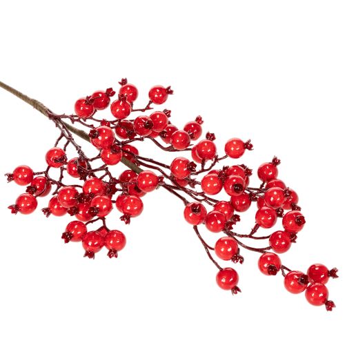 Ramo artificial de rosa mosqueta com frutos brilhantes, 62 cm | Floristik24.pt