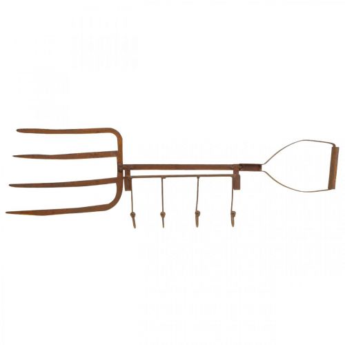 Itens Tira de gancho decoração pátina forquilha decoração jardim 4 ganchos 62cm