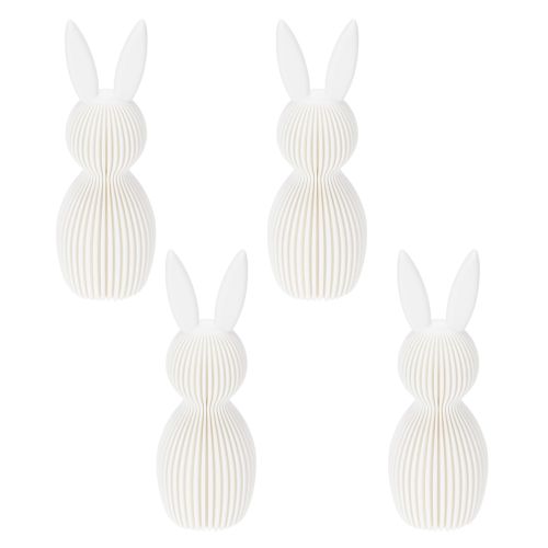 Itens Conjunto de 4 coelhinhos decorativos para decoração moderna de Páscoa, 11 cm.