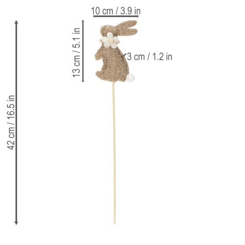 Itens Figura decorativa de coelho da Páscoa para decoração de primavera e enfeites sazonais, 42 cm, 8 peças