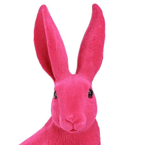 Floristik24 Coelhinho rosa decorativo coelhinho da Páscoa sentado reunido 16×13×35cm