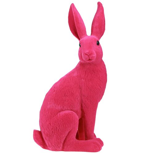 Floristik24 Coelhinho rosa decorativo coelhinho da Páscoa sentado reunido 16×13×35cm