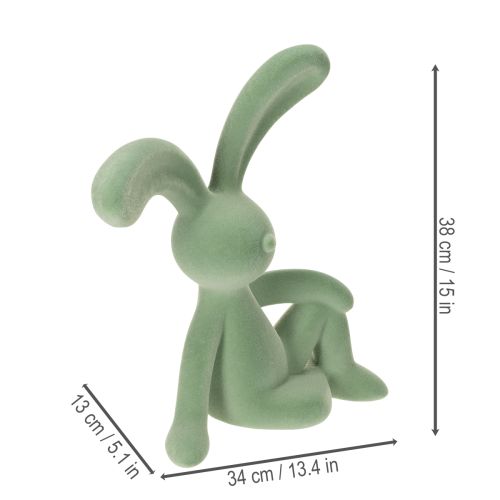 Itens Estatueta decorativa de coelho, figura fofa para um ambiente primaveril em qualquer cômodo, 38 cm