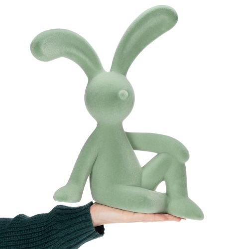 Itens Estatueta decorativa de coelho, figura fofa para um ambiente primaveril em qualquer cômodo, 38 cm