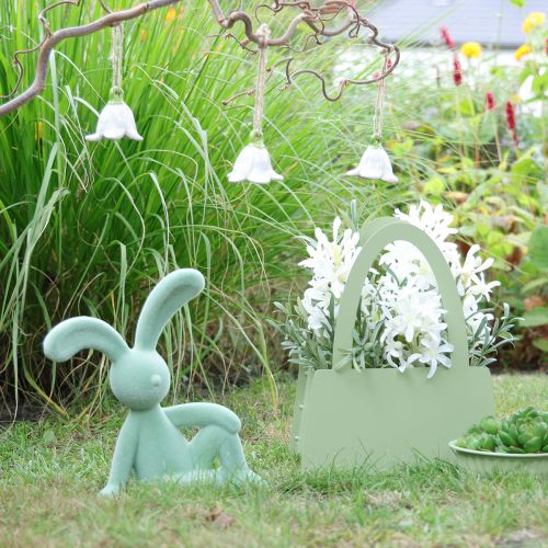 Itens Estatueta decorativa de coelho, figura fofa para um ambiente primaveril em qualquer cômodo, 38 cm