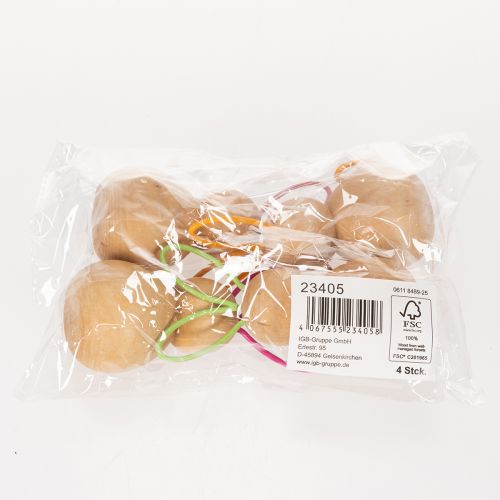 Itens Coelho decorativo de madeira com orelhas de arame para decoração moderna de Páscoa, 11 cm, 4 peças