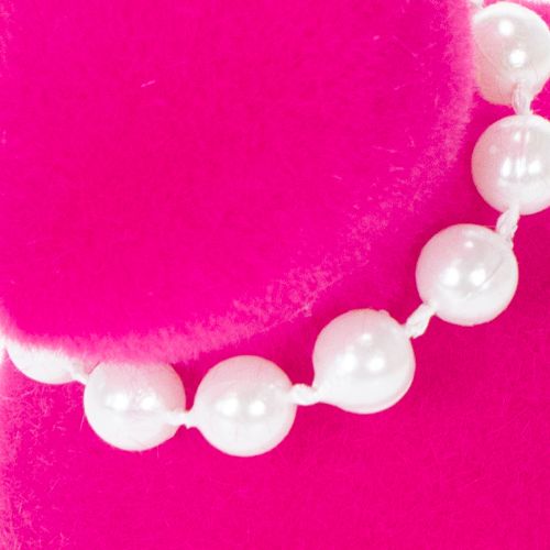 Itens Figura decorativa de coelho da Páscoa com colar de pérolas, perfeita para sala de estar ou quarto, 13 cm, 4 peças