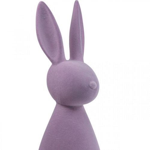 Itens Deco Bunny Coelhinho da Páscoa Deco Flocado Lilás Roxo A 69cm