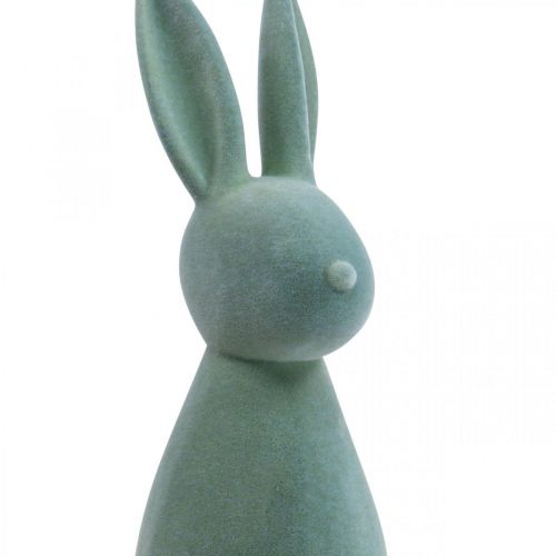 Itens Coelho Decorativo Coelho Decorativo da Páscoa – 2ª Escolha – Flocado Cinza-Verde H47cm