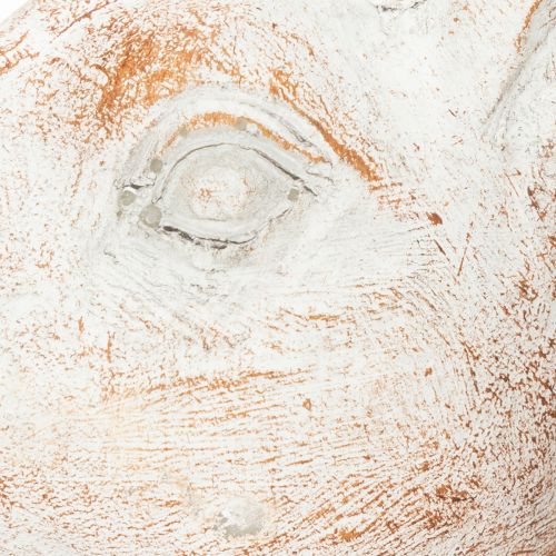 Itens Coelho sentado coelho decorativo pedra artificial branco marrom 15,5x8,5x22cm