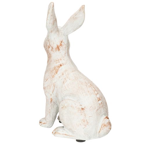 Itens Coelho sentado coelho decorativo pedra artificial branco marrom 15,5x8,5x22cm