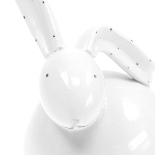 Floristik24 Coelho cerâmico branco 14cm 2pcs