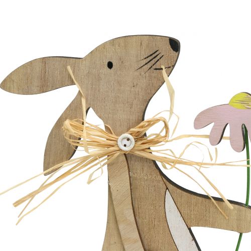 Floristik24 Figura decorativa coelho de madeira 27cm - 31cm 2pcs