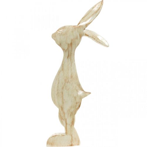 Floristik24 Figura de decoração, coelho, decoração de primavera, Páscoa, decoração de madeira 30,5 cm