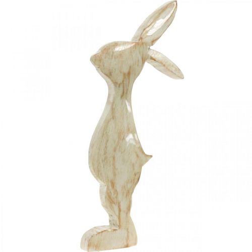 Floristik24 Figura de decoração, coelho, decoração de primavera, Páscoa, decoração de madeira 30,5 cm