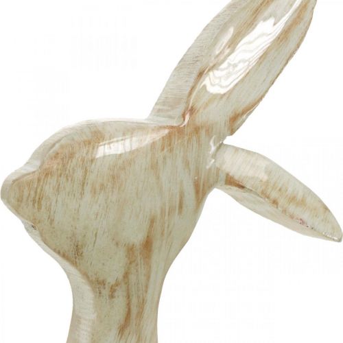 Floristik24 Figura de decoração, coelho, decoração de primavera, Páscoa, decoração de madeira 30,5 cm